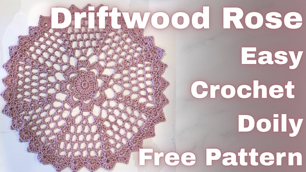 Driftwood Rose Doily | Free Crochet Pattern | Kristin Omdahl, image size:1280x720