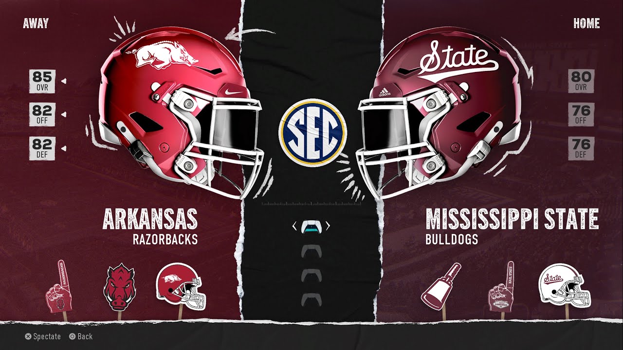 Arkansas vs Mississippi State Week 9 2024 Season - College football 25 ...