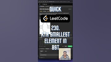 Kth Smallest Element in a BST - Leetcode 230 - Javascript (Quick)
