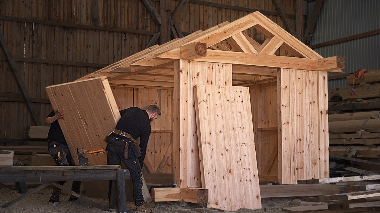 The timber frame walls