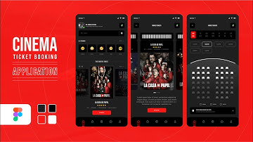 Cinema Ticket Booking App Design | UX/UI Design | On Figma | Creative & Modern Application Designs