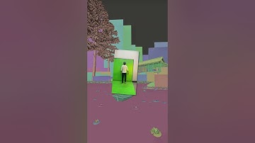 3 hours of editing in Blender and After effects #greenscreen #anime #sky