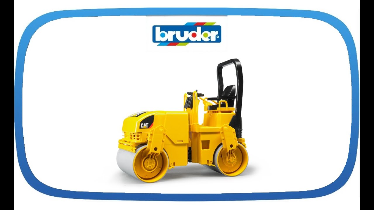 Bruder Toys CAT Asphalt Drum Compactor #02434 - YouTube