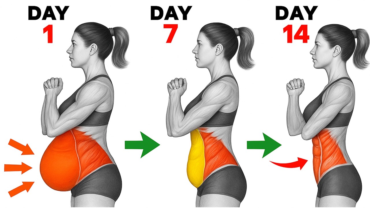 30 Min Standing Flabby Stomach Workout | Get Rid Of Hanging Belly Fat With These Moves