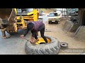 Easy steps, how to repair jcb tyre ## jcb tyre repairing