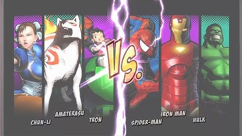 ULTIMATE MARVEL VS. CAPCOM 3: Amaterasu / Chun-Li / Tron vs Hulk, Iron Man and Spider-Man (Request)
