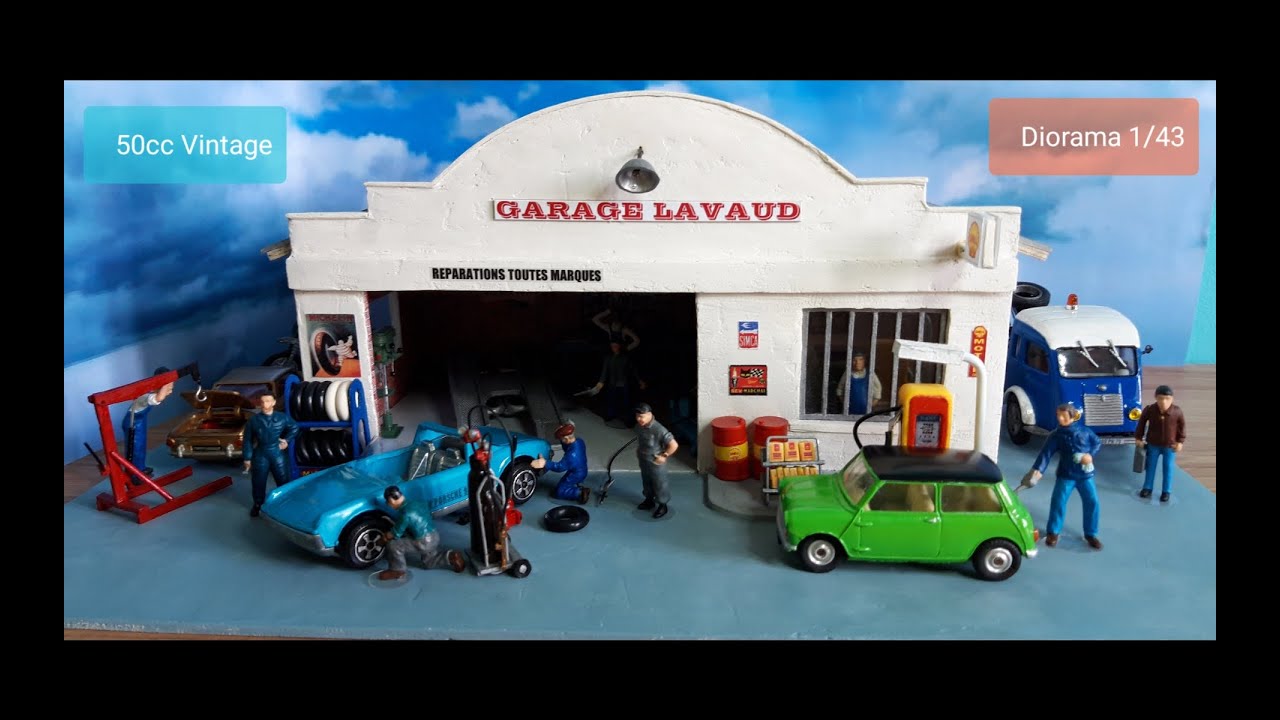 Diorama garage: livret de projets de modélisme voiture, préparez