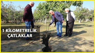 Yağış Sonrası Oluşan 1 Kilometrelik Çatlaklar Endişe Yarattı Resimi