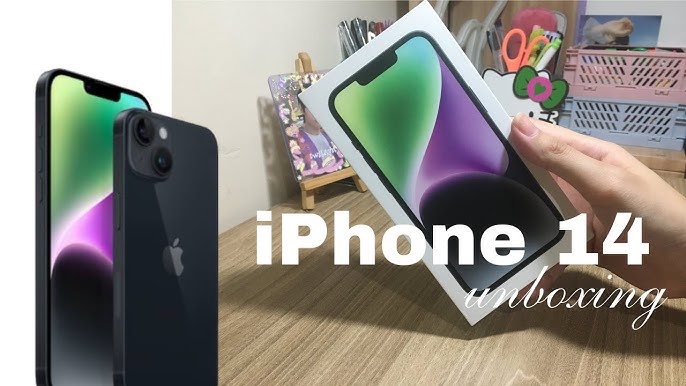 📦 iPhone 14 MIDNIGHT UNBOXING AESTHETIC