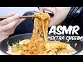 ASMR EXTRA CHEESY Korean Rice Cake Spicy Noodles EATING SOUNDS No Talking SAS ASMR 