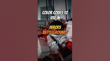 Heroes Battlegrounds HEX Codes PT.7 #roblox #heroesbattlegrounds #colorcode #codes #showcase #hbg