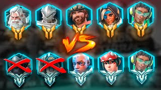 GOLDS vs GRANDMASTERS but every time the Grandmasters win, they lose a player... (Overwatch 2)