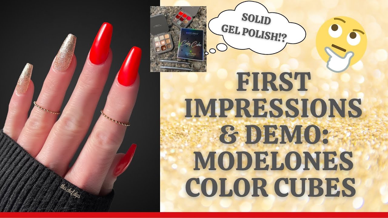 I TRIED MODELONES VINYL RECORD COLOR CUBE SOLID GEL POLISH | HONEST REVIEW  | EASY FALL NAIL ART - YouTube