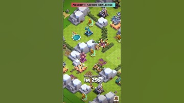 Easily 3 star Monolith Mayhem challenge 🔥 #clashofclans #coc #supercell #cocupdate #shorts #reels