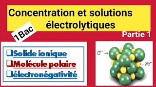 solutions électrolytiques et concentration 1bac SEX SM SVT  شرح مفصل مع أمثلة للفهم ????