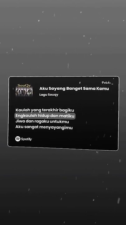Download lagu Sound OLD Kaulah Yang Terakhir Bagiku by@Spotify