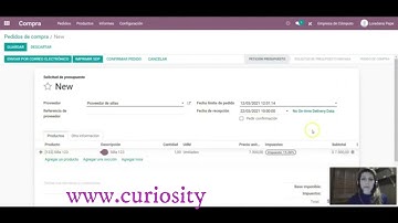 odoo Configuración Modulo Compras