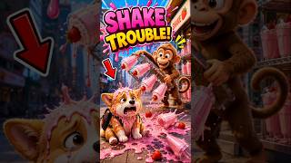 Monkey’s Milkshake Prank Went TOO FAR! 🐵🥤😭 #shorts