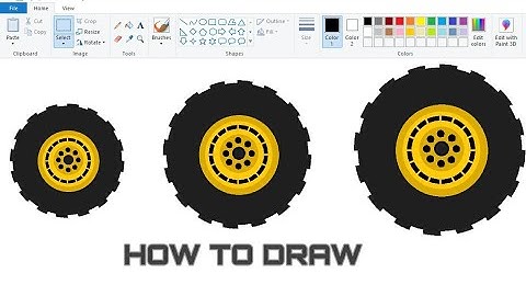 How to draw Tractor Tyres / Tractor Wheels on computer using Ms Paint | Tyre Making Tutorial.