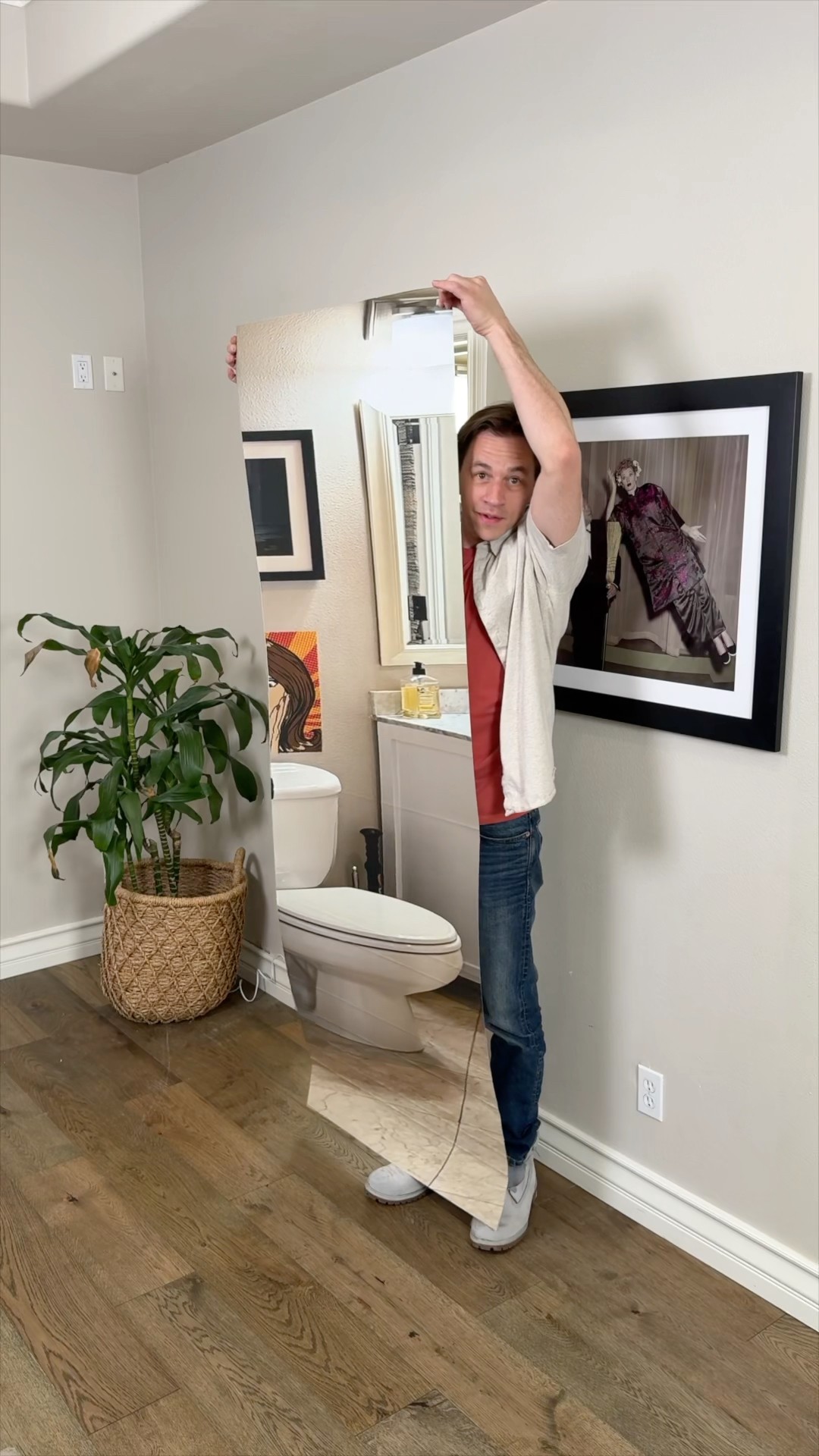When he ran into the door! ?