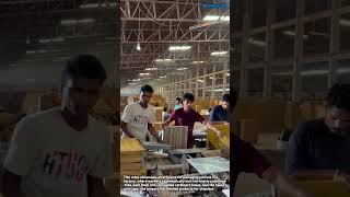 Tile Packaging Process in Factory #worker #process #factory #packaging #tiles
