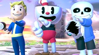 VAULT BOY vs SANS vs CUPHEAD | Super Smash Bros Ultimate