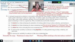 Unit 1 Test Review KEY Multiple Choice Problems VIDEO