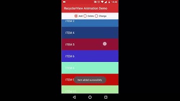 Android RecyclerView Animation Demo