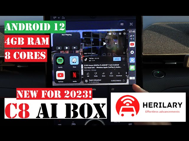 2023 AMAZIING Herilary C8 Android 12 AI Box - Unlocks Netflix Youtube on  your Factory Car Screen!
