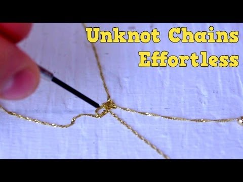 Как распутать серебряную цепочку тонкую