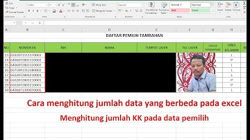 CARA MENGHITUNG JUMLAH DATA YANG BERBEDA PADA KOLOM EXCEL //#tutorialexcelpemula #ALVIN722