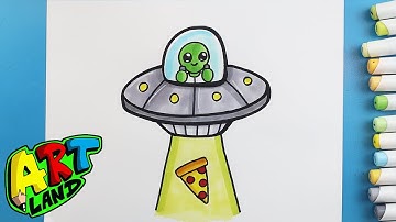 How to Draw an ALIEN SPACESHIP