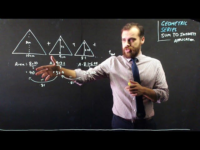 Geometric series sum to infinity application