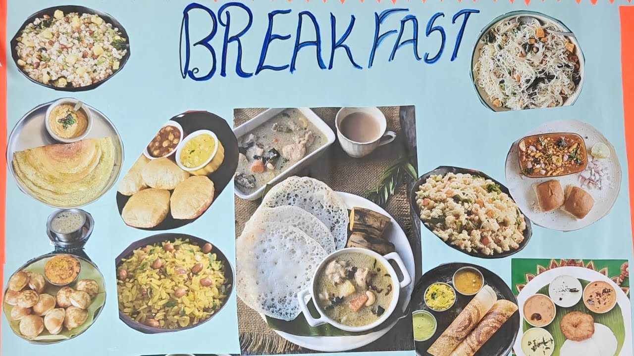 Breakfast Chart Making | Easy DIY Poster for Kids