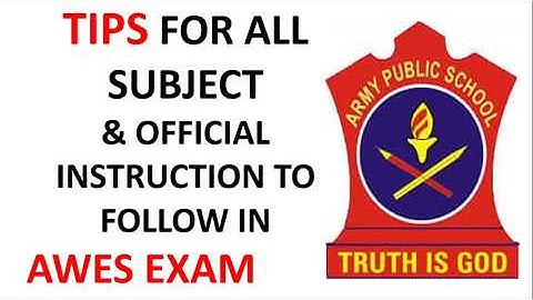 AWES EXAM TIPS ,TRICKS AND OFFICIAL INSTRUCTION TO BE FOLLOW IN EXAM