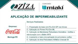 Aplicação De Poliuretano Impermeabilizante Coca Cola Maringá Pr Ziza E Miaki Revestimentos