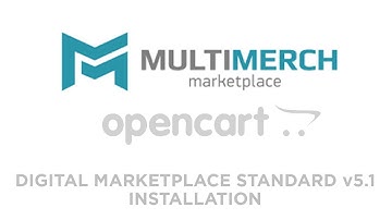 01 MultiMerch Digital Marketplace Standard v5.1 Installation