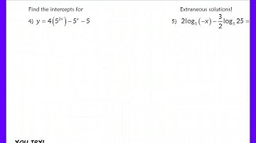 5.5 Part 1: Solving Log/Exp. Equations
