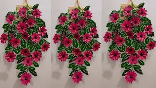DIY Bunga Gantung Hiasan Dinding dari Plastik Kresek | Flower Wall Hanging from Plastic Bag