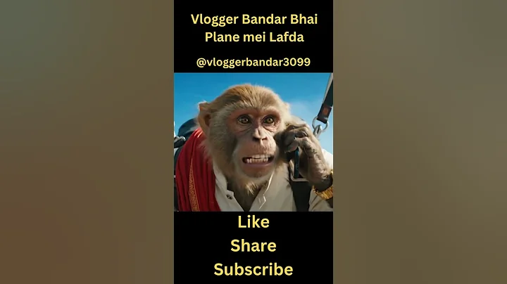Flight Mein bandar ka lafra - Hulk bhai aya🤣 Funny Monkey Video #shorts #Aivlog #aimonley #ai #viral