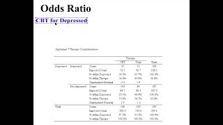 Odds ratio for a Chi-square test