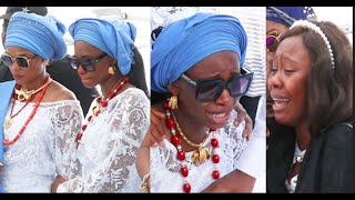 I Don't Want To Go: Iyabo Ojo's Daughter In Tears, Sat On The Grave As Her Mum Came To Carry Her