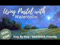 Using Pastel with Watercolor Tutorial! / Beginner Friendly