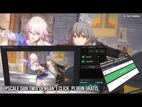 Twixtor + Upscale dengan sekali click | UWU2X plugin.