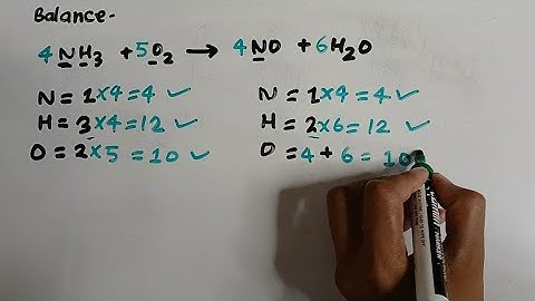 how to balance : nh3+o2=no+h2o