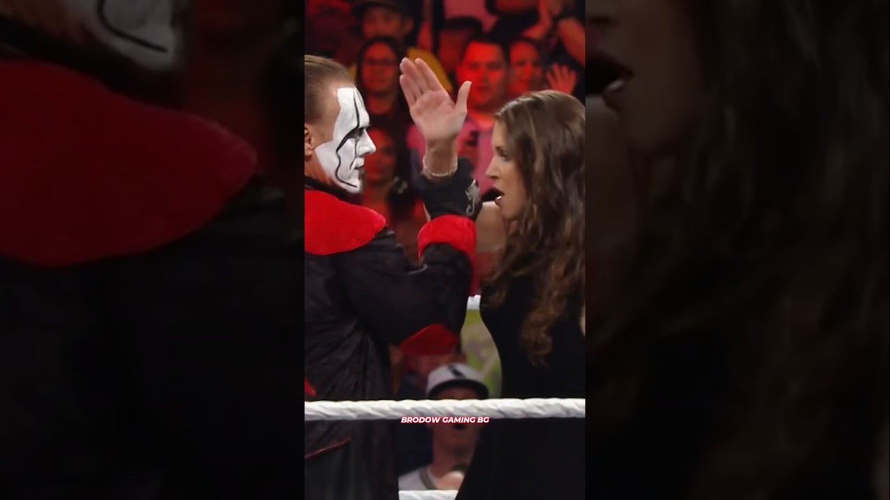 Stephanie McMahon Sting & Triple H Segment #wwe #stephaniemcmahon #tripleh #sting #wrestling
