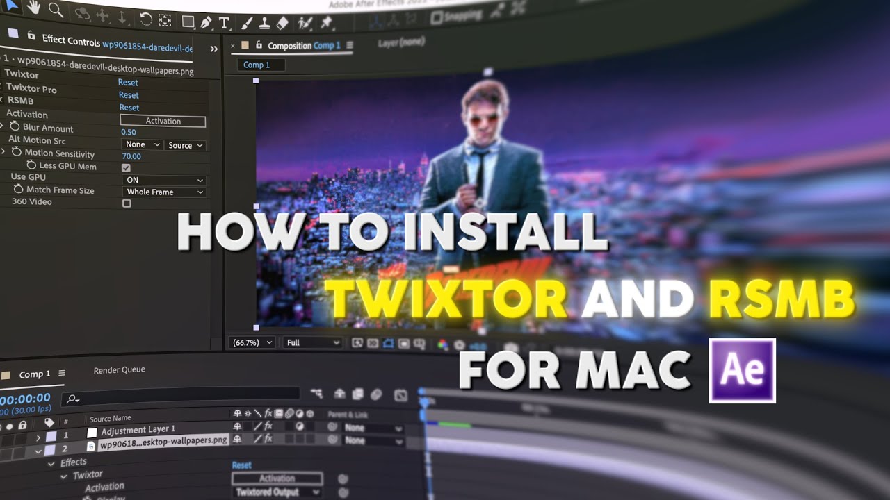 How to Install Twixtor and RSMB in After Effects on Mac