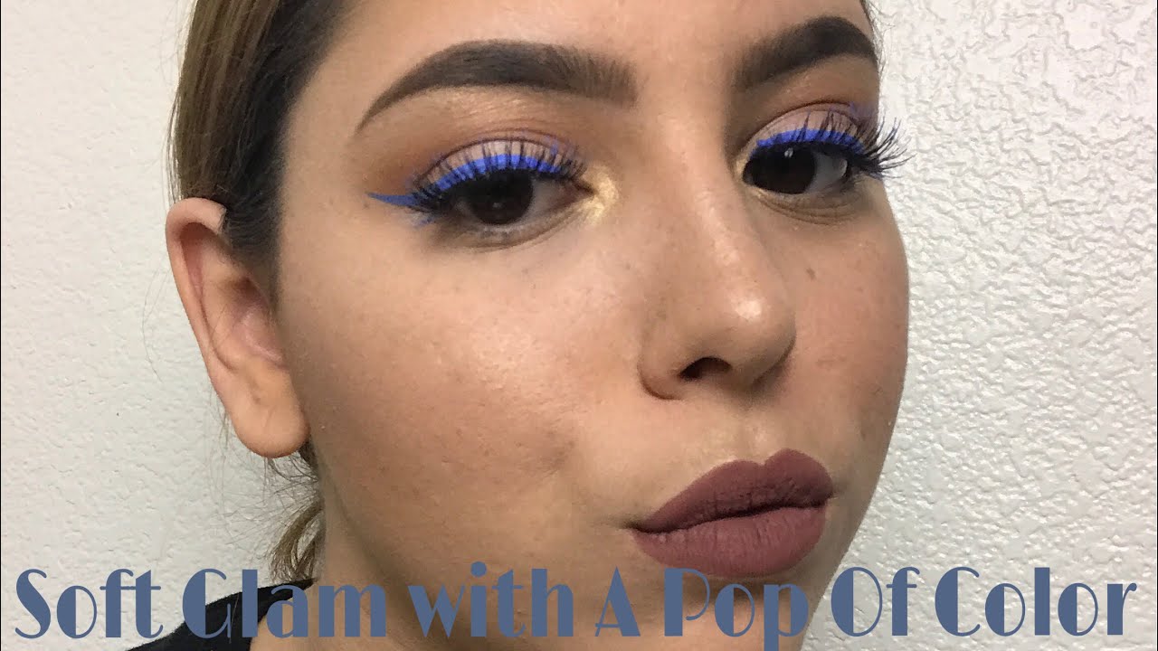 Soft Glam With A POP Of Color