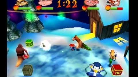 Crash Bash Snow Bash PS1 Gameplay