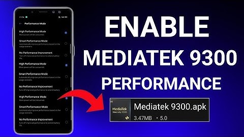 Enable Mediatek 9300 Performance | Max FPS Fix Lag - No Root
